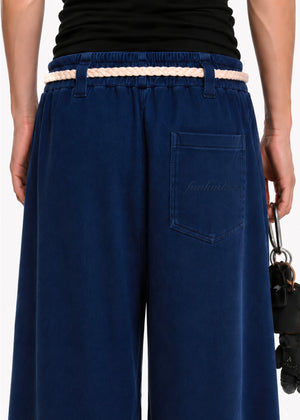 Midnight Rope Wide-Leg Sweatpants