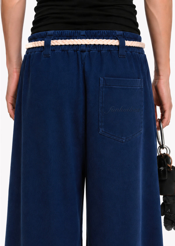 Midnight Rope Wide-Leg Sweatpants