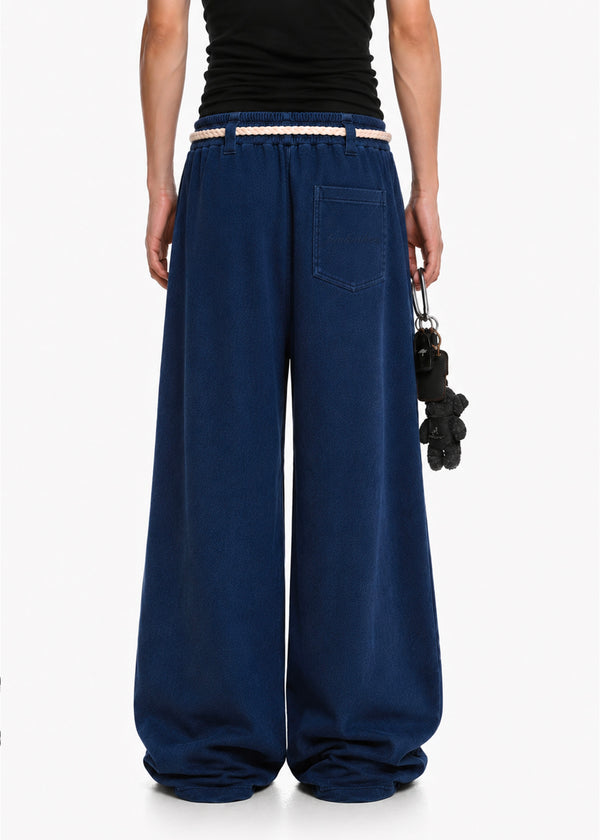 Midnight Rope Wide-Leg Sweatpants